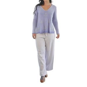 NEW TROVE nautical anchor sweater in purple